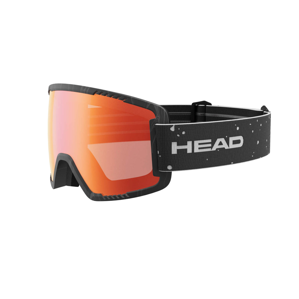 HEAD CONTEX RETHINK Ski Goggles, Red Mirror Lens, Grey in Red - front side view