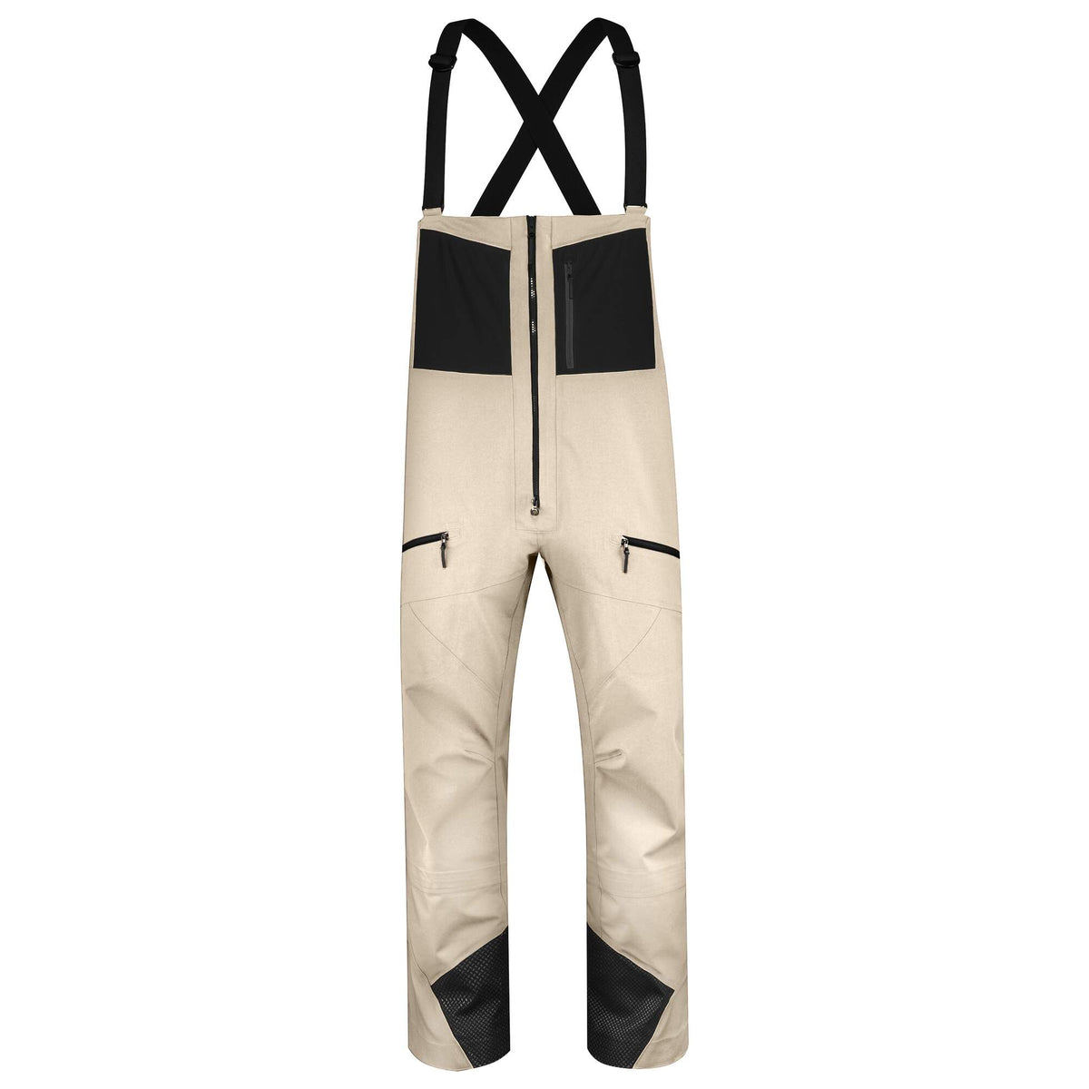 HEAD KORE Bib Pants Mens Ski Bibs in Cream - back view