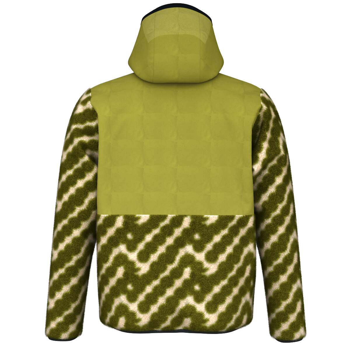 HEAD KORE Mens Fleece Hoodie in Marsh Green - back view