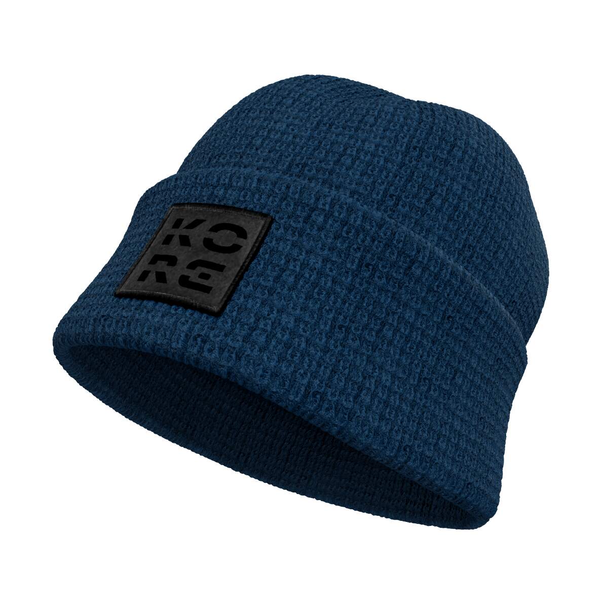 HEAD KORE Waffle Knit Beanie in Velvet Blue - front view