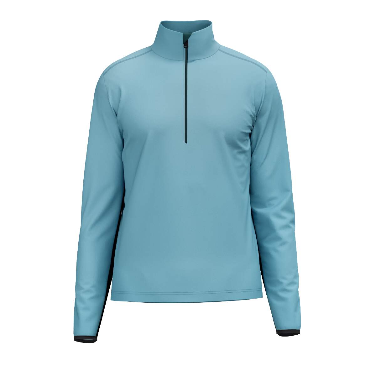 HEAD MARTY Half Zip Midlayer Mens, Sky Blue/Dark Teal, Size S - front view