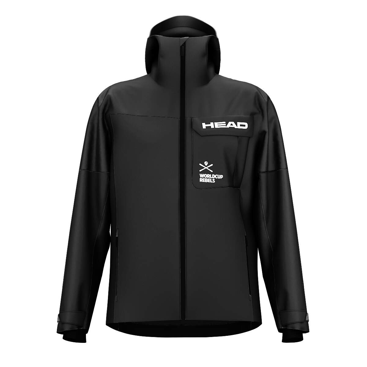 HEAD RACE NOVA Mens Ski Jacket, Black, Size M in Black - front view