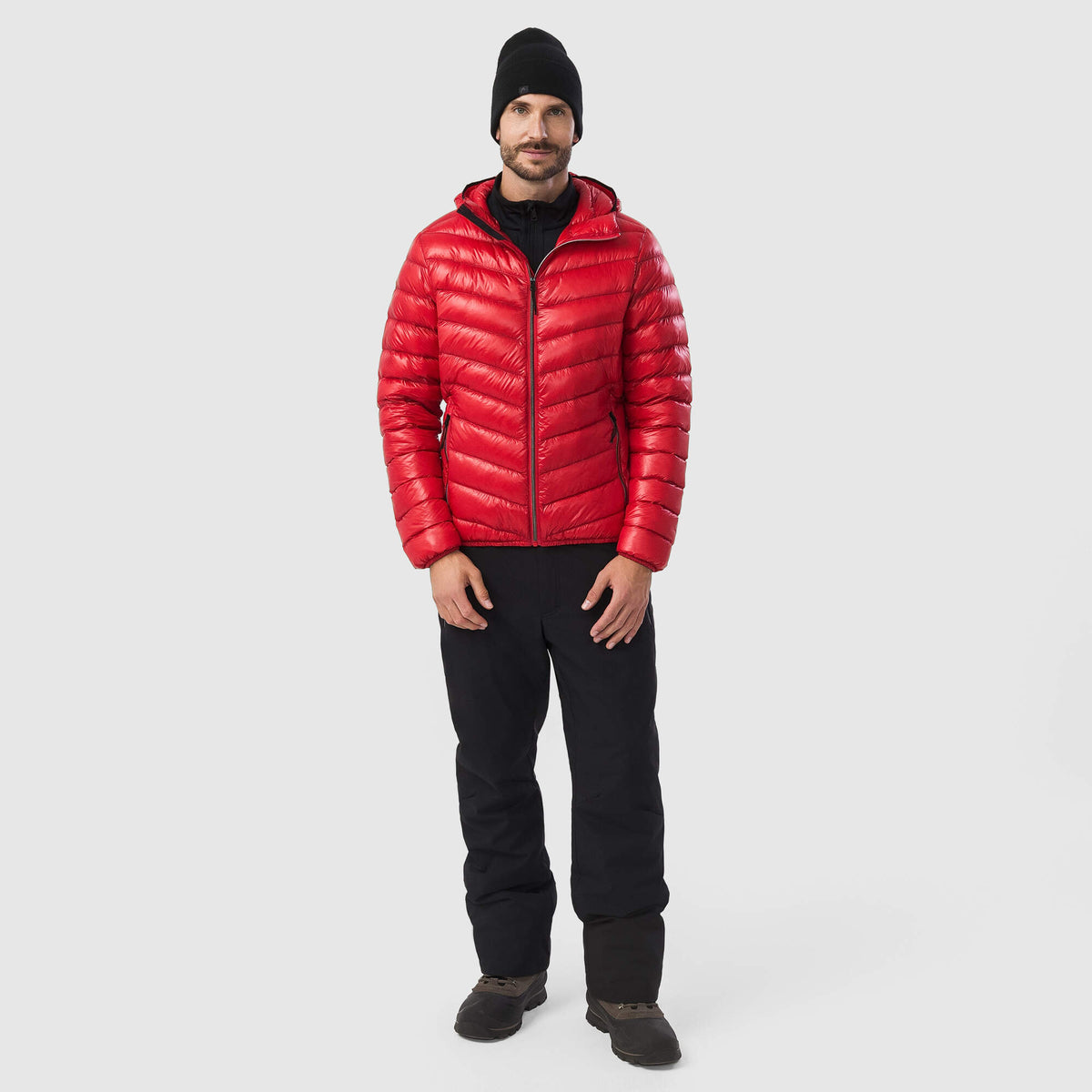 HEAD DAXTON Lightweight Down Jacket Mens, Red in Red - lifestyle full