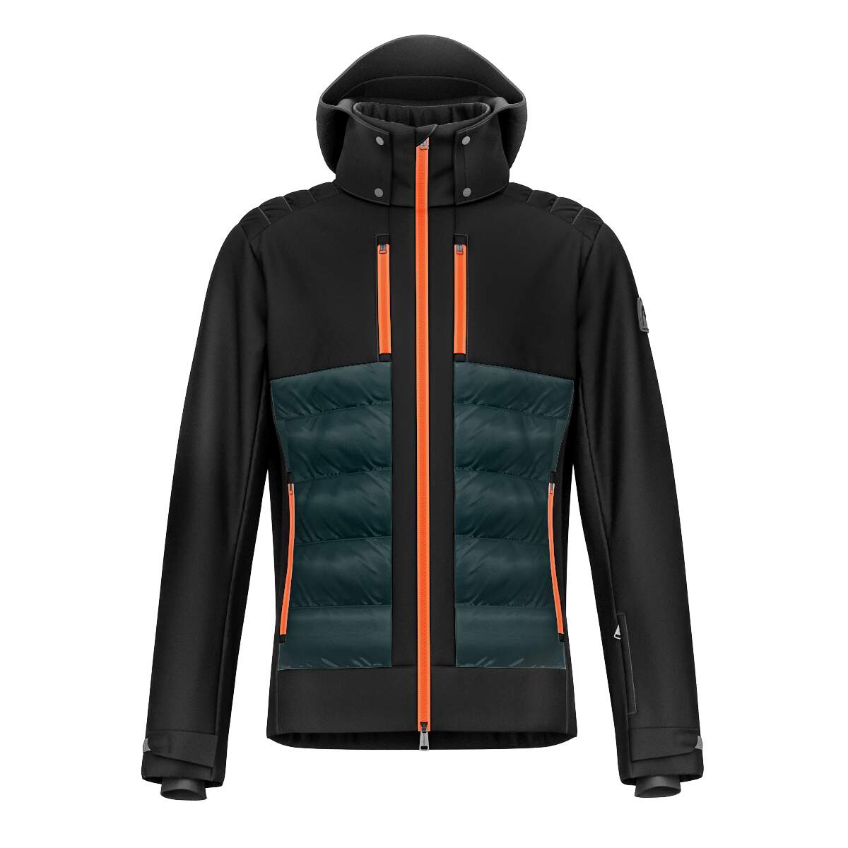 HEAD IMMENSITY Mens Insulated Ski Jacket in Black - front view