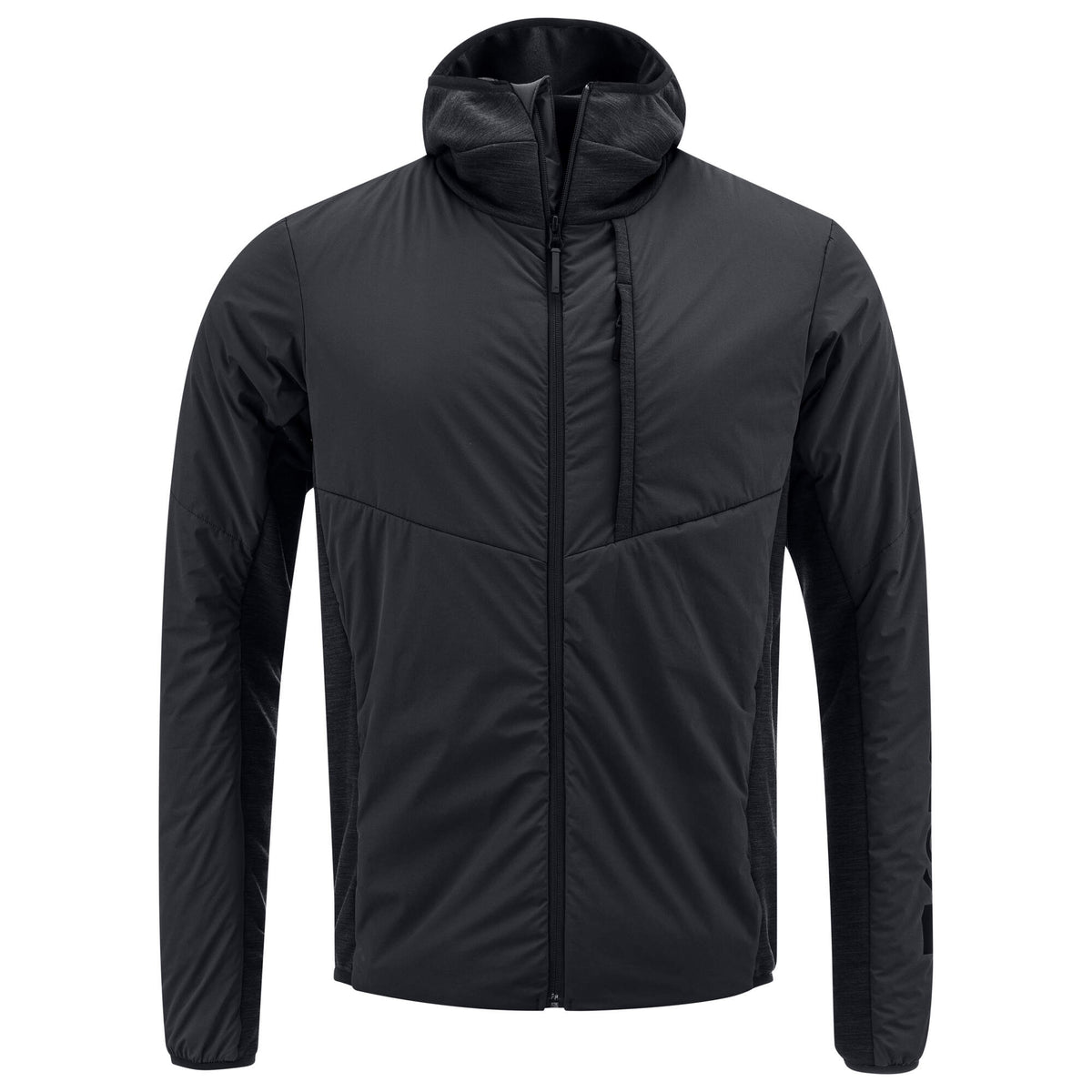HEAD KORE Insulation Jacket Mens Hooded Midlayer in Black - front view