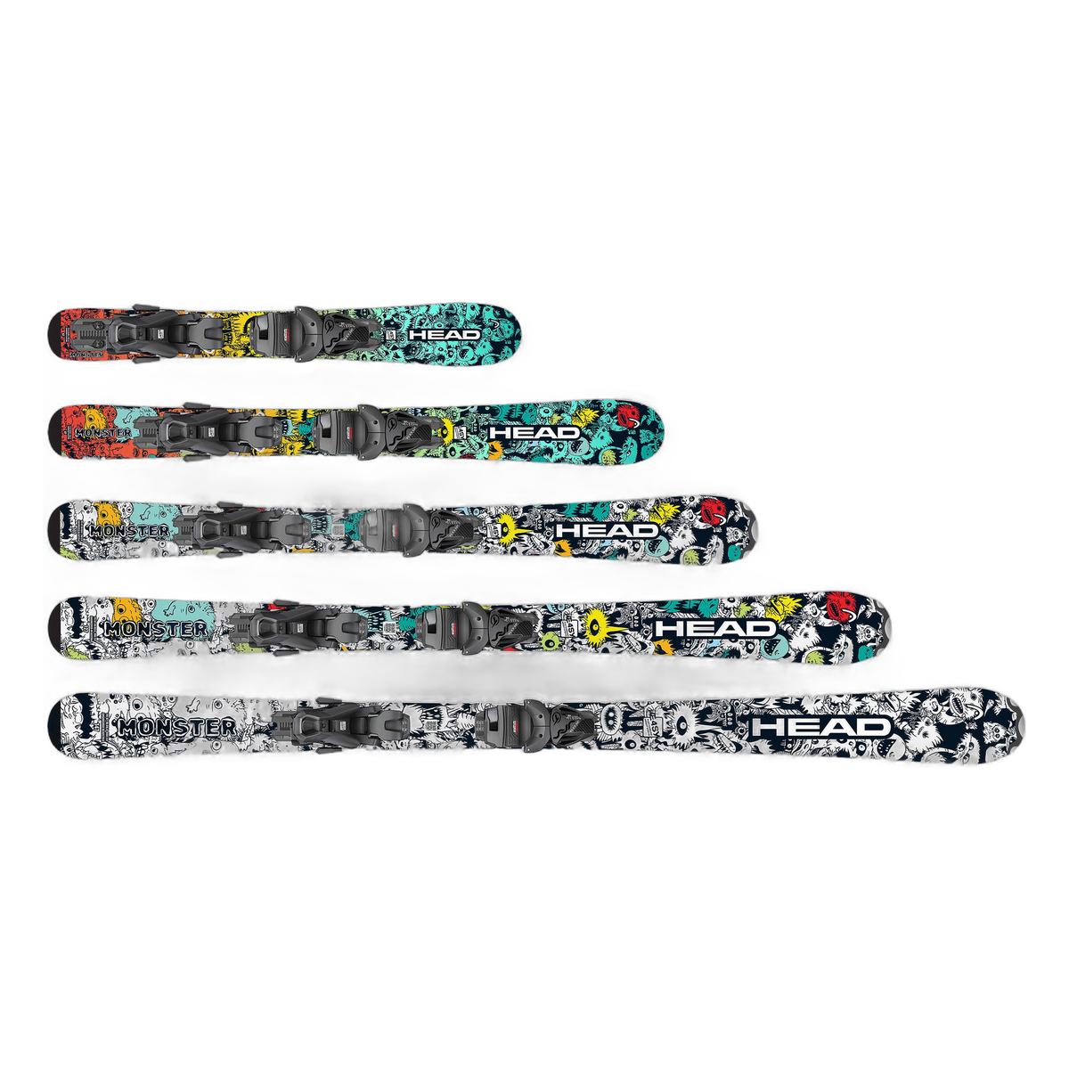Head Monster Easy JRS wh/bk Skis - official product view