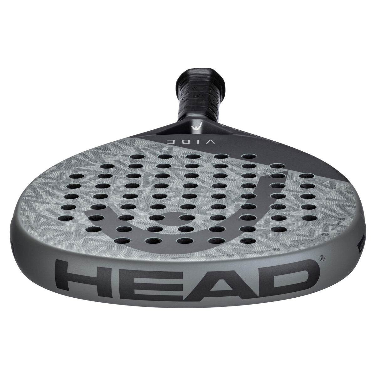 HEAD Vibe 2025 Padel Racquet, Gray/Black - top view
