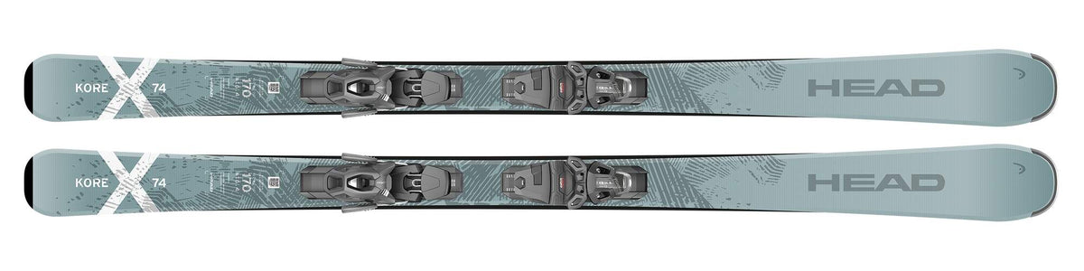HEAD Kore X 74 LYT-PR All-Mountain Skis, Blue/White, 163 cm - top view