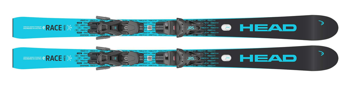 HEAD Worldcup e.Race Team JRS Junior Race Skis, Black/Blue - top view