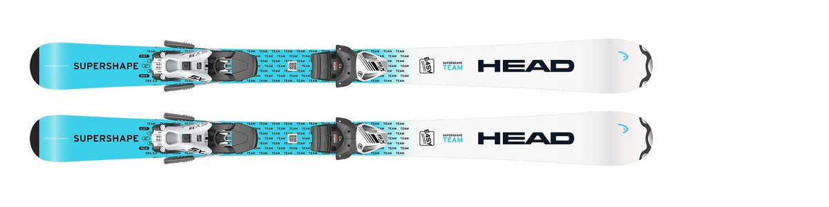 HEAD Supershape Team Easy Junior Skis, White/Blue in White - top view