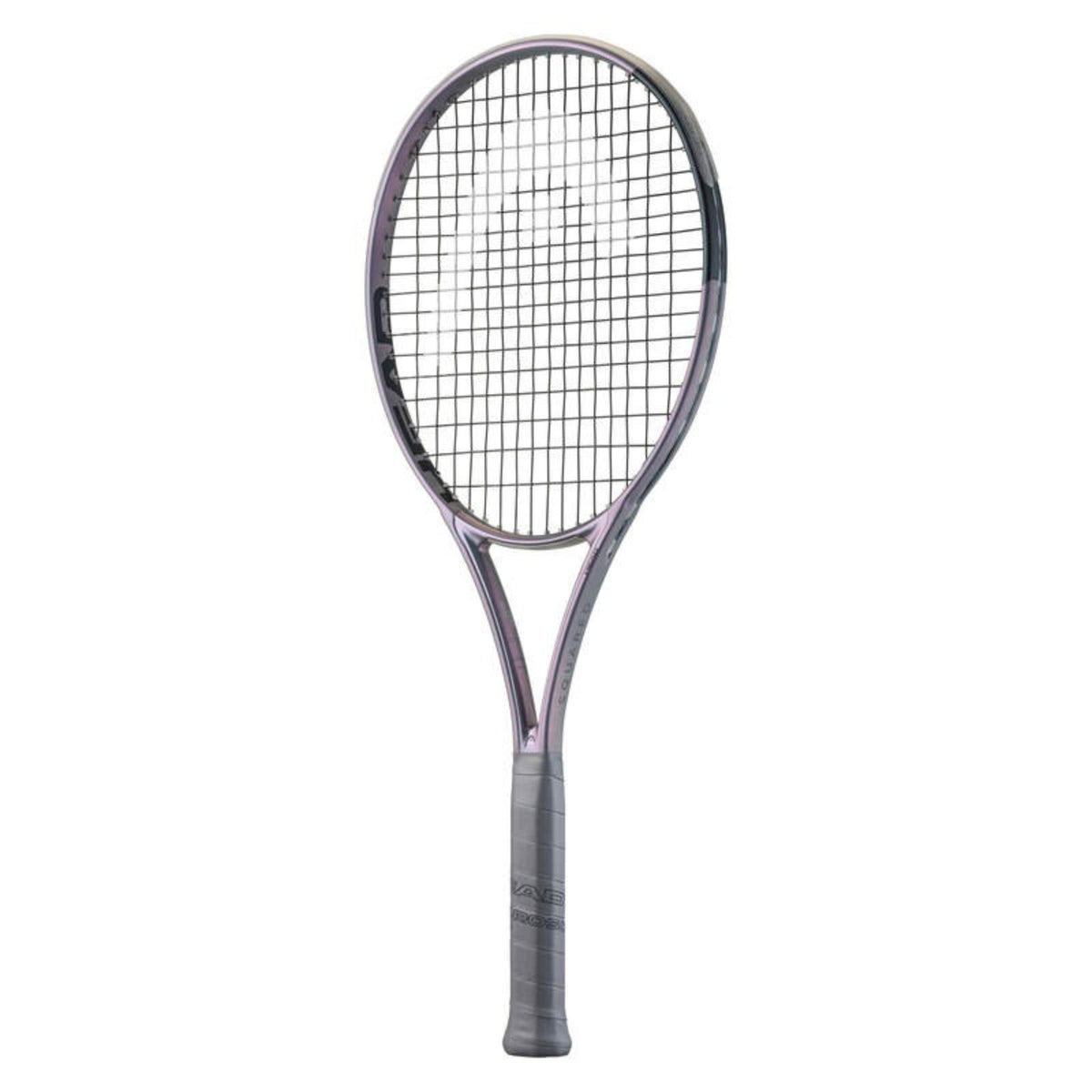 Tennis racquet with a squared head shape, strung face, and ergonomic handle designed for performance and control.