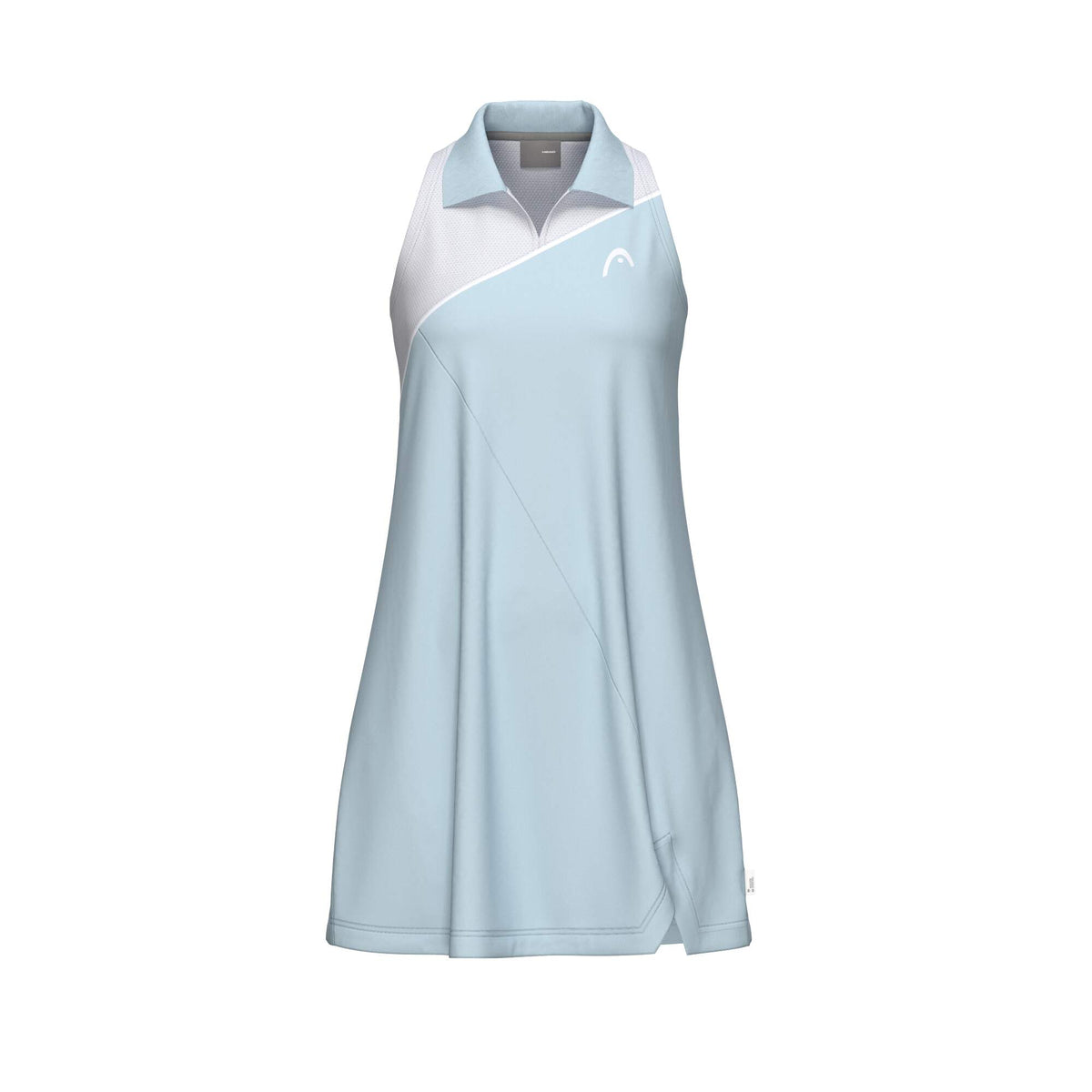 HEAD SPIRIT Womens Tennis Dress in Light Blue/White - front view