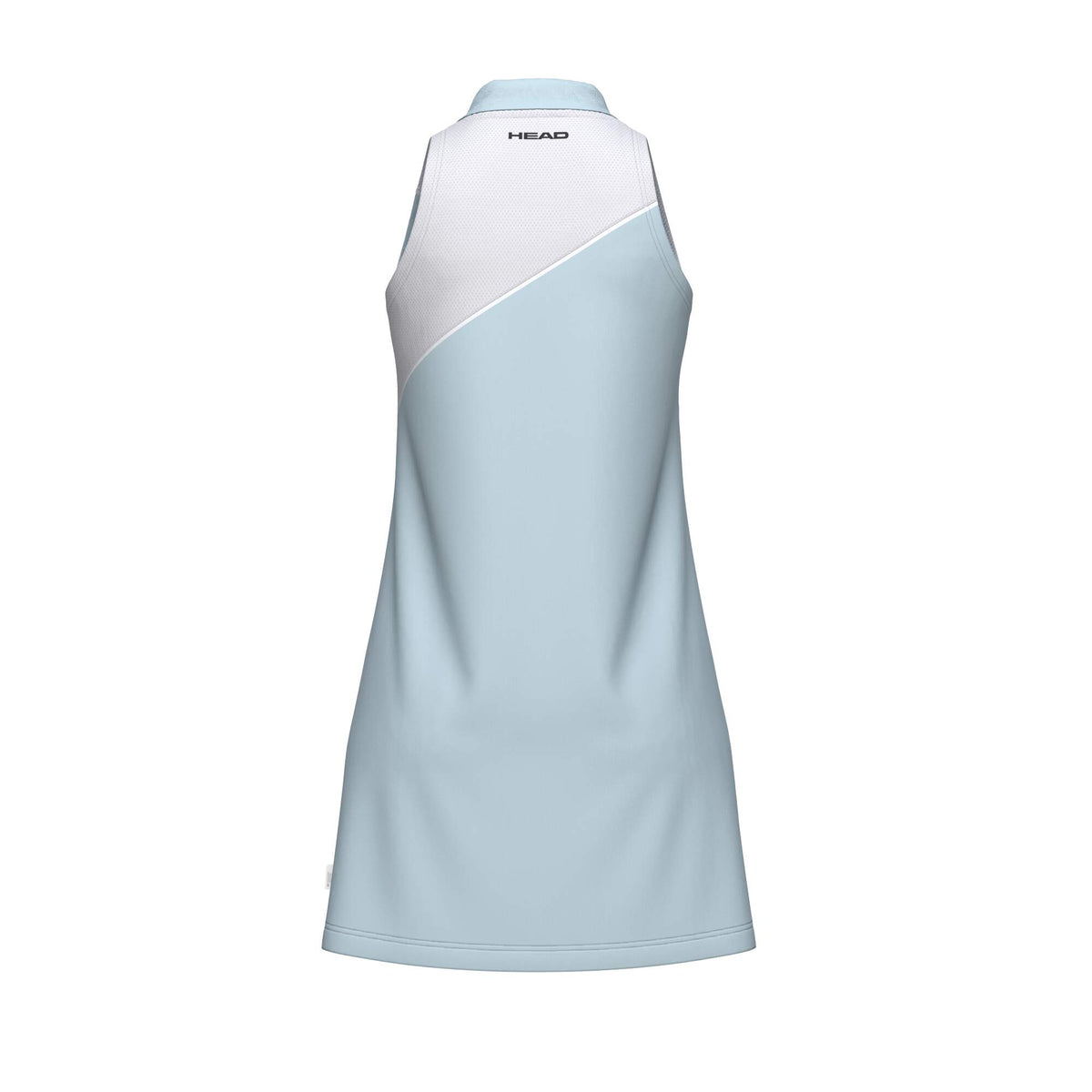 HEAD SPIRIT Womens Tennis Dress in Light Blue/White - back view