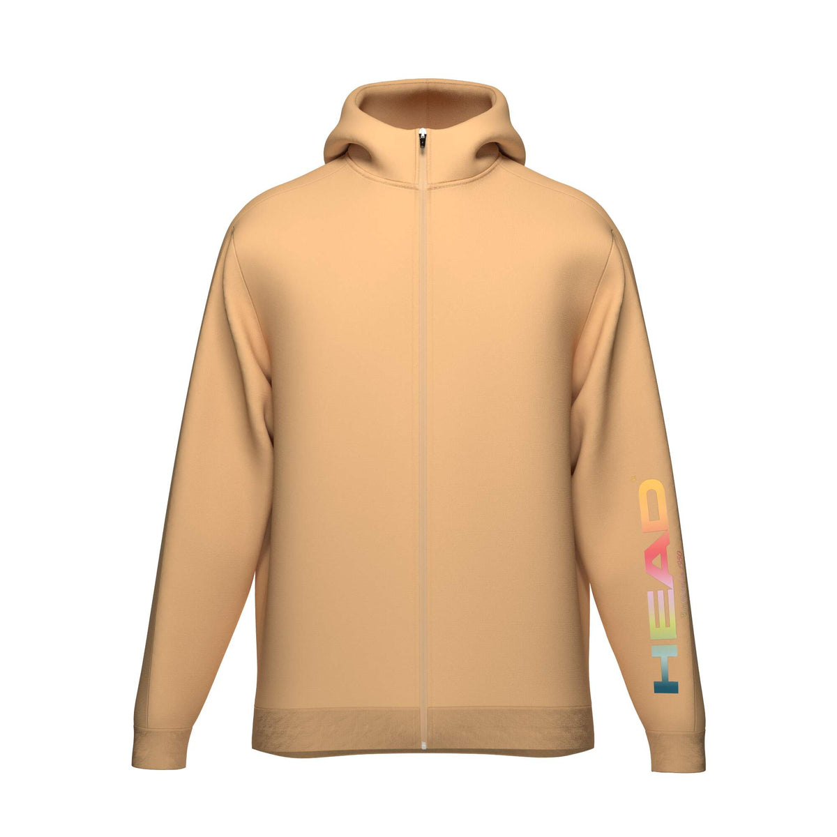 HEAD RALLY Full Zip Junior Tennis Hoodie in Apricot - front view