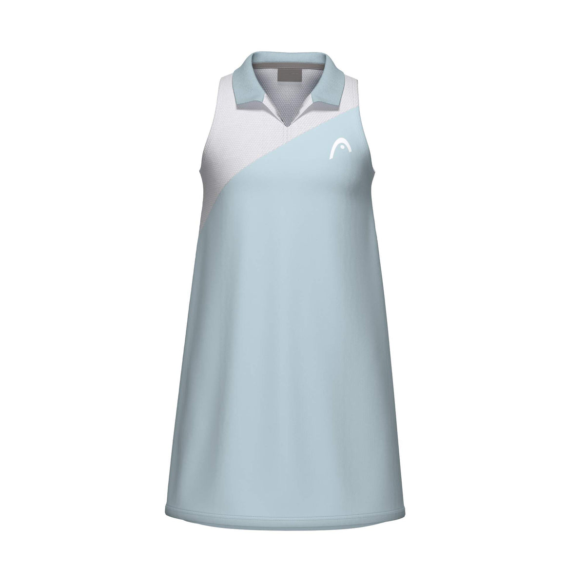 HEAD SPIRIT Tennis Dress Girls in Light Blue/White - front view