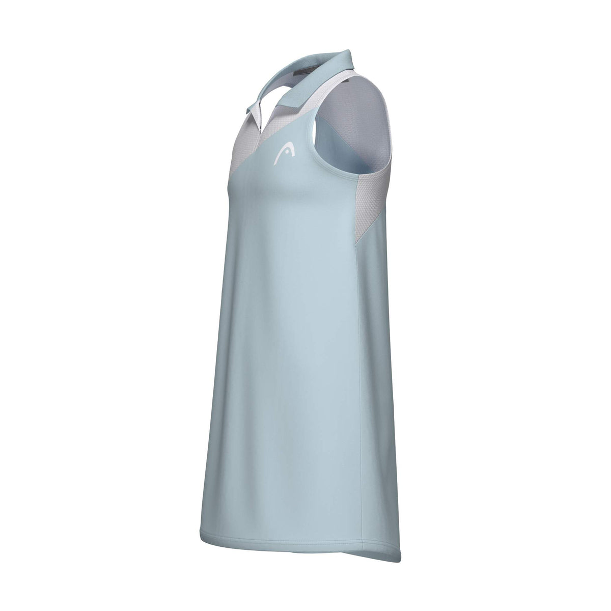 HEAD SPIRIT Tennis Dress Girls in Light Blue/White - back view