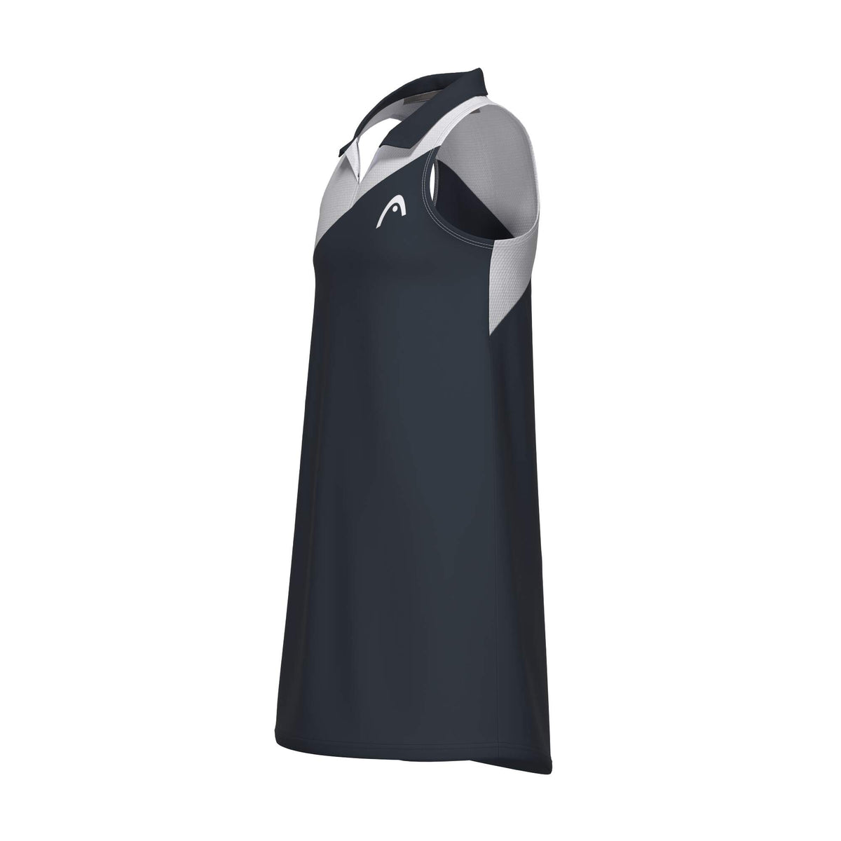 HEAD SPIRIT Tennis Dress Girls in Navy/White - back view