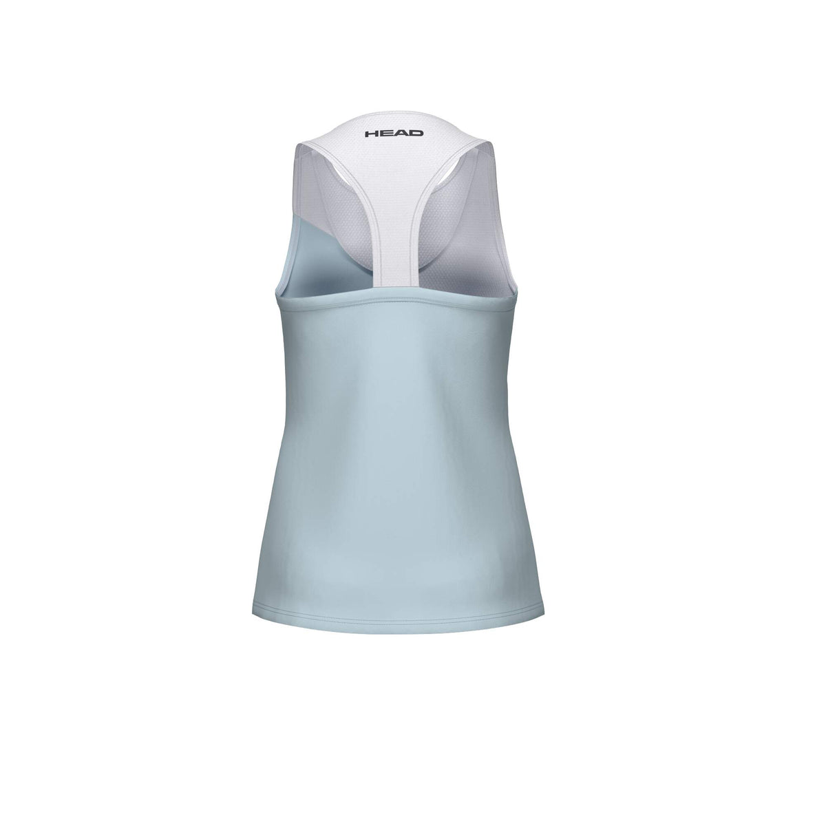 HEAD SPIRIT Girls Tennis Tank Top in Light Blue/White - back view
