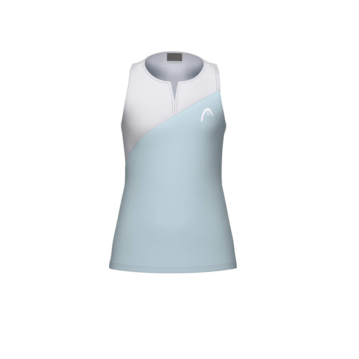 HEAD SPIRIT Girls Tennis Tank Top in Light Blue/White - front view