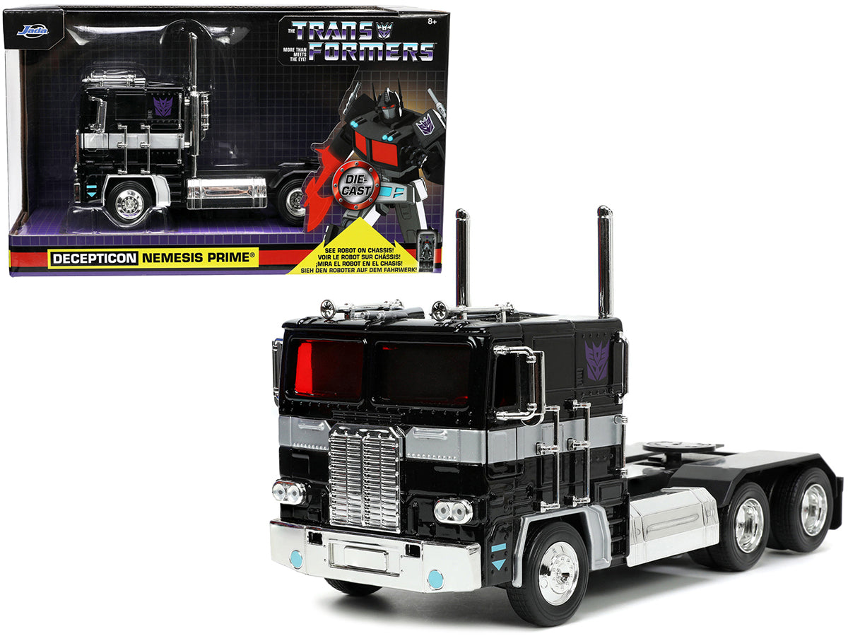 Decepticon Nemesis Prime with Robot on Chassis "Transformers" TV Series "Hollywood Rides" Series 1/24 Diecast Model by