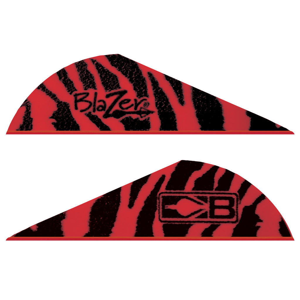 Bohning Blazer Vanes in Red Tiger 100 pk. - Front View