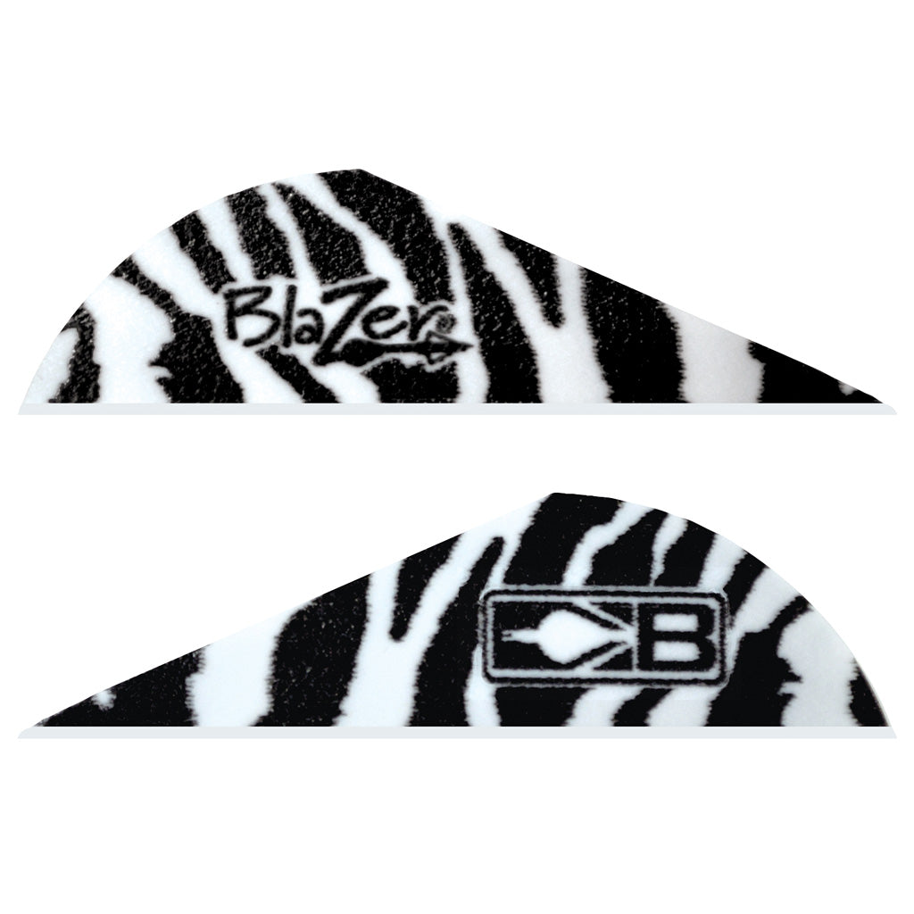 Bohning Blazer Vanes in White Tiger 100 pk. - Front View