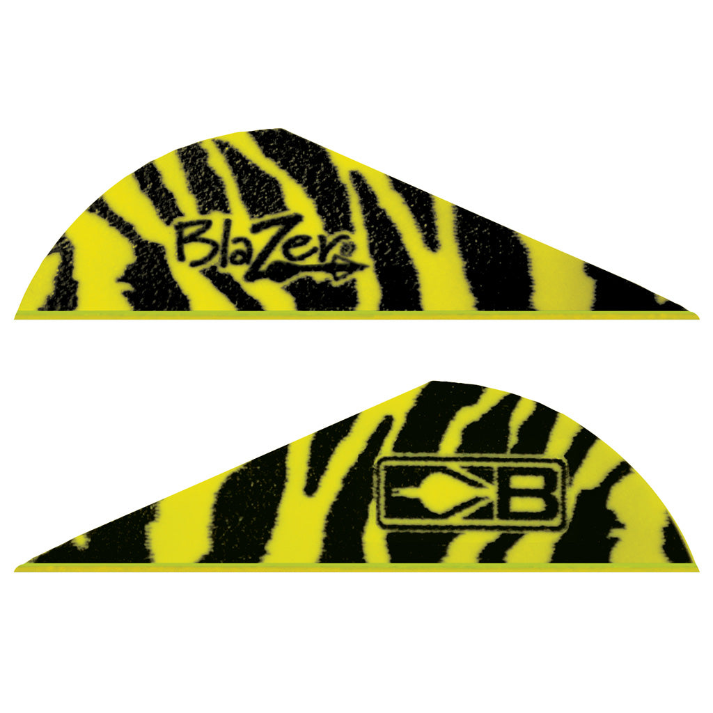 Bohning Blazer Vanes in Yellow Tiger 100 pk. - Front View