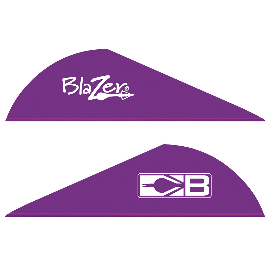 Bohning Blazer Vanes in Purple 100 pk. - Front View