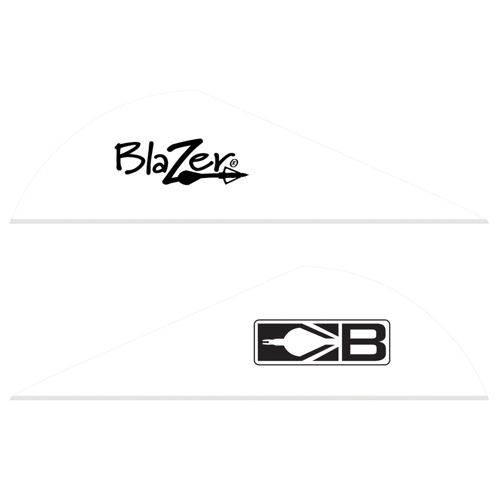 Bohning Blazer Vanes in White 1000 pk. - Front View