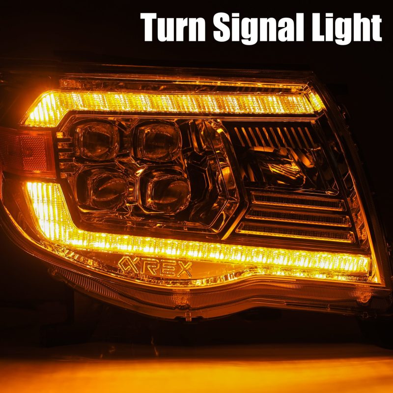 AlphaRex 05-11 Toyota Tacoma NOVA LED Projector Headlights Plank Style Black w/Activ Light/DRL - View 5