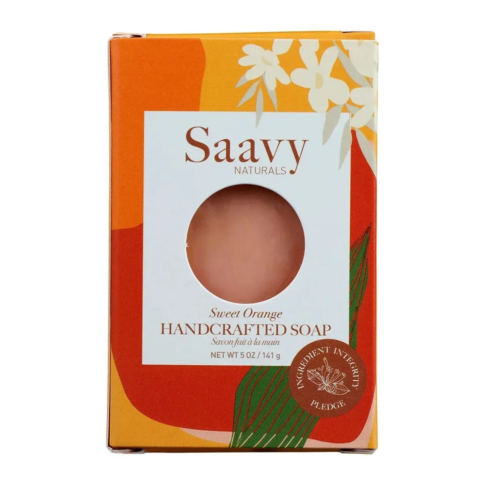 Saavy Naturals Handcrafted Sweet Orange Soap, 5 oz