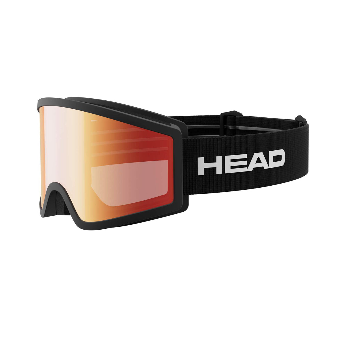 HEAD Komodo Ski Goggles, Red Mirror Lens, Black Frame - side view