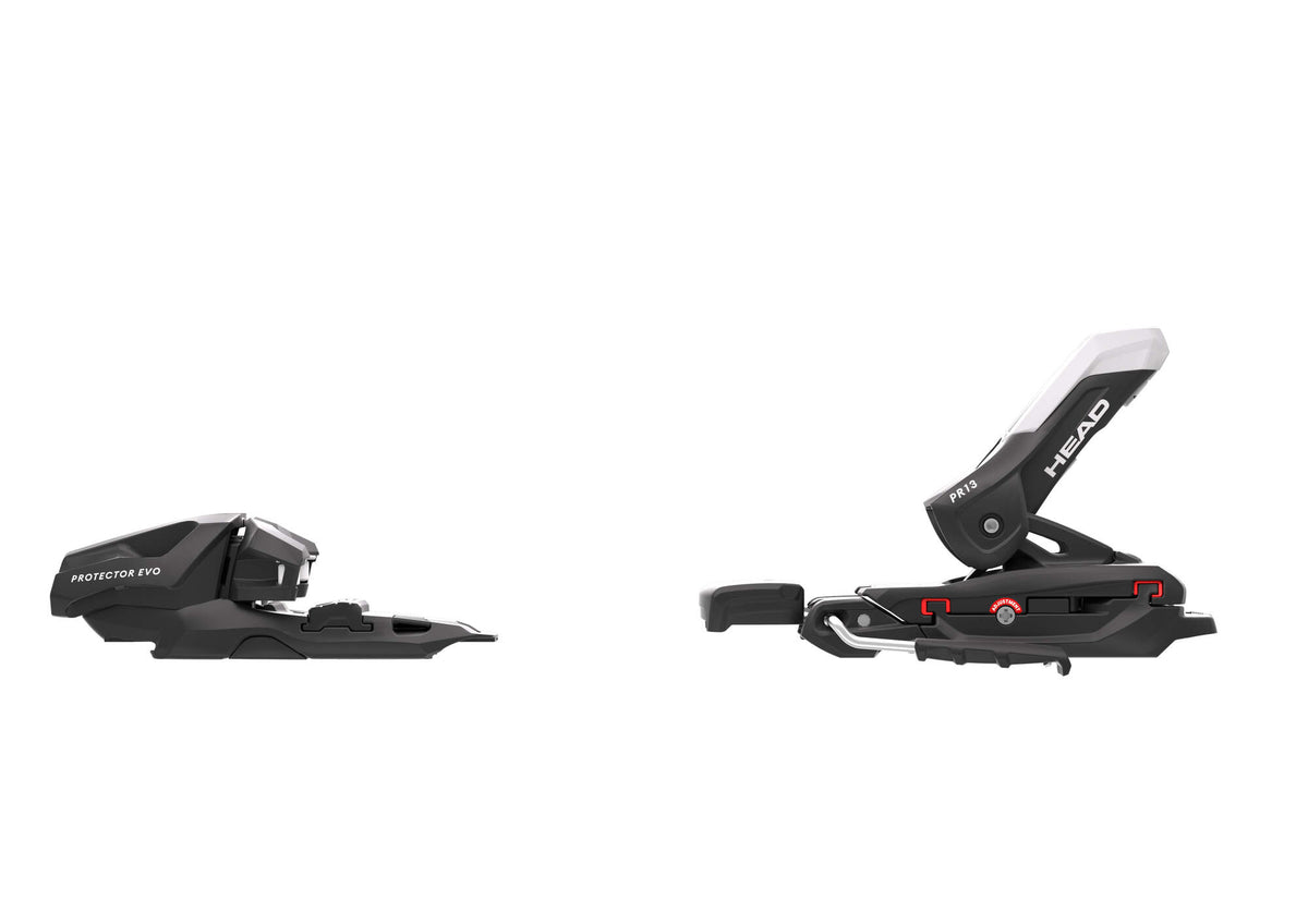 HEAD Supershape e-Original Skis with Protector EVO PR 13 GW Bindings - binding left view