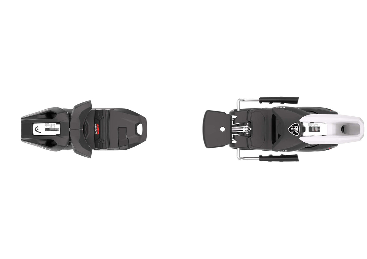 HEAD Supershape e-Original Skis with Protector EVO PR 13 GW Bindings - binding top view