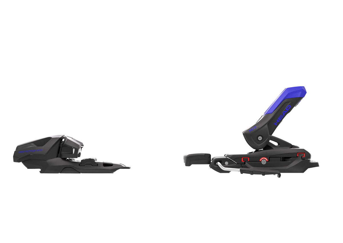 HEAD Supershape e-Titan Skis with Tyrolia Protector EVO PR 13 GW Bindings in Black - binding left view