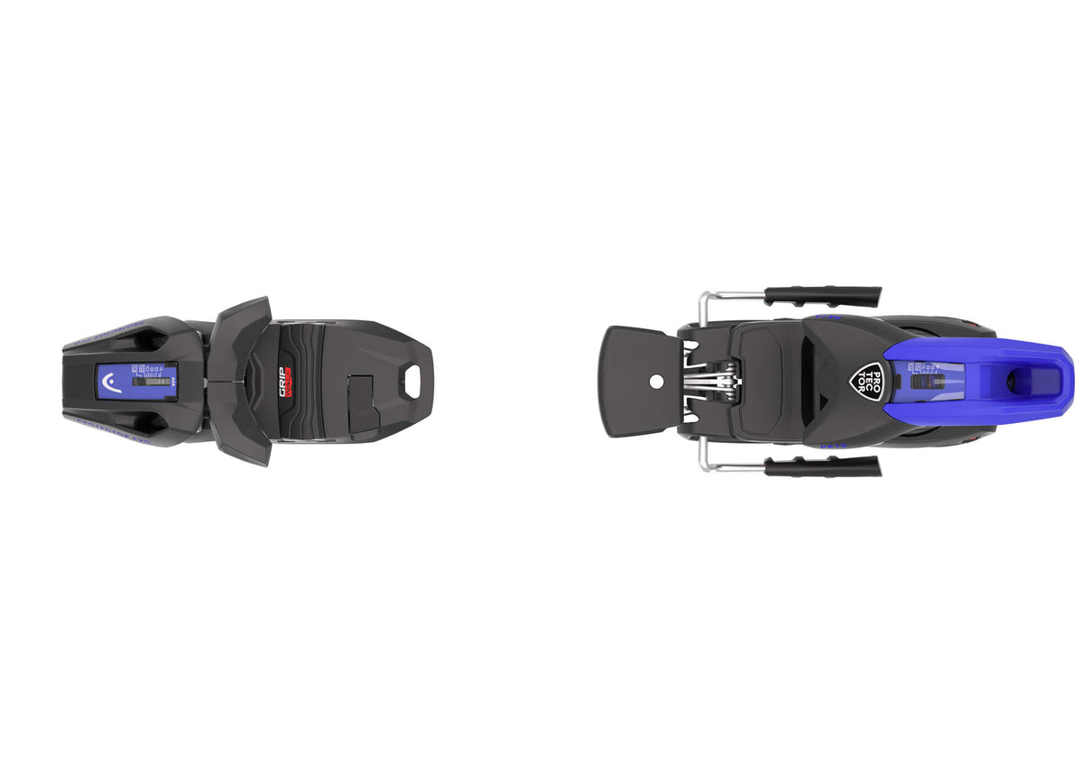 HEAD Supershape e-Titan Skis with Tyrolia Protector EVO PR 13 GW Bindings in Black - binding top view
