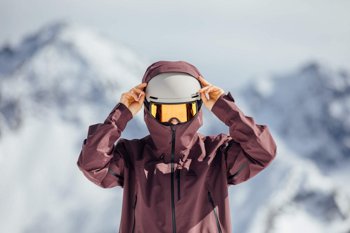 HEAD Komodo Ski Goggles, Red Mirror Lens, Black Frame - lifestyle