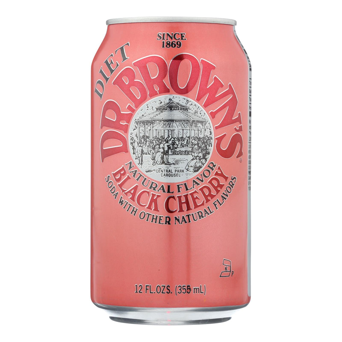 Dr. Brown's Diet Black Cherry Soda, 6 x 12 fl oz (Case of 4)