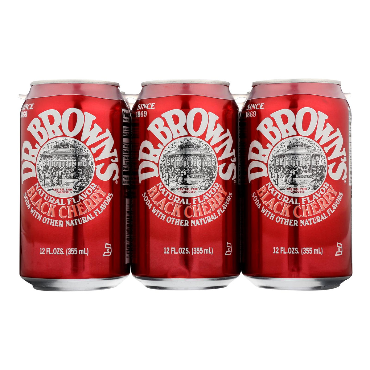 Dr. Brown's Black Cherry Soda, 6 x 12 fl oz (Case of 4)