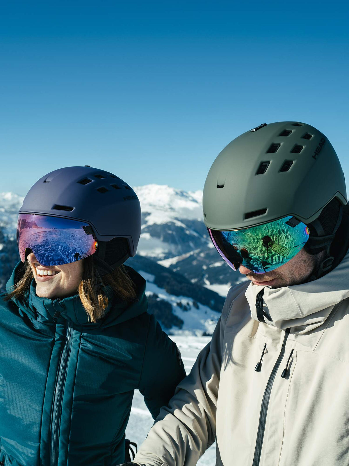 HEAD RADAR 5K Visor Ski Helmet, Moss, M/L in Moss - lifestyle