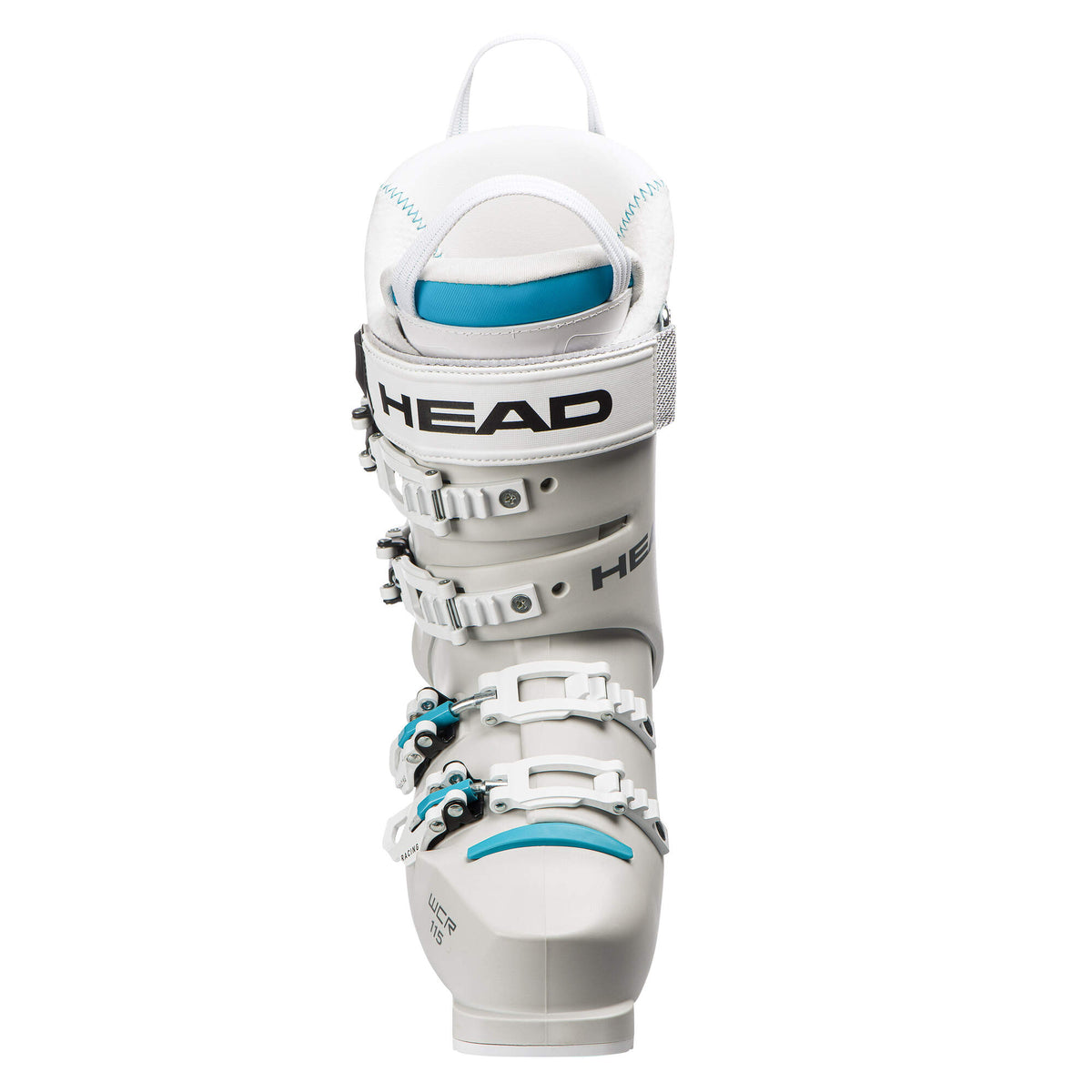 HEAD Raptor WCR 115 W PV Womens Race Ski Boots, Grey in Gray - front view