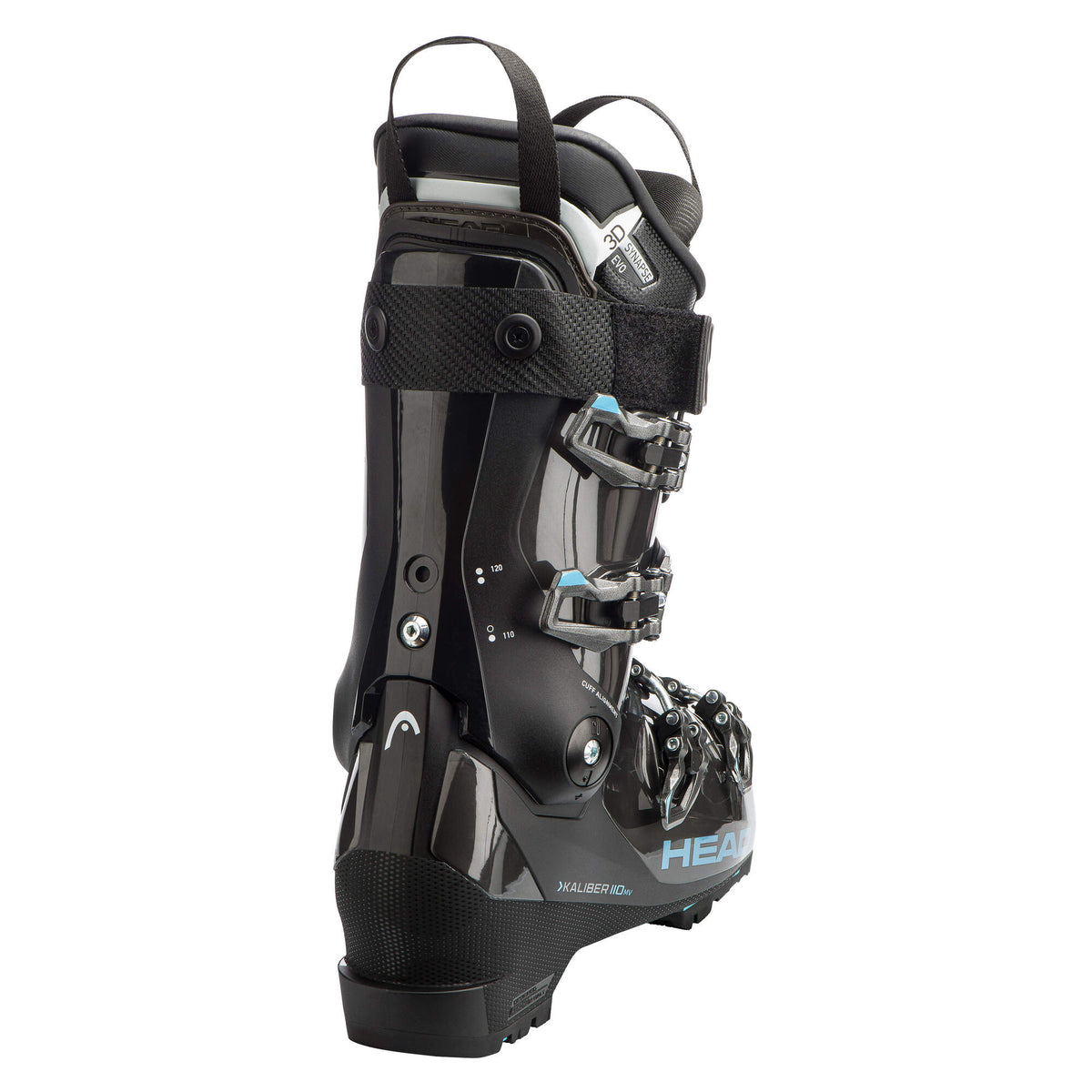HEAD KALIBER 110 MV GW Ski Boots, Anthracite/Speed Blue - back side view