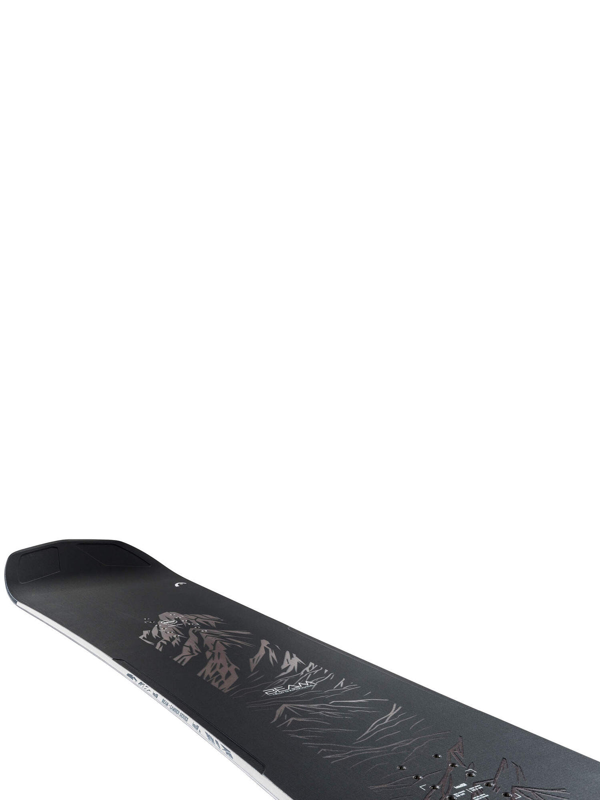 HEAD BEAM Camber Snowboard, 138 cm in Black - tail detail