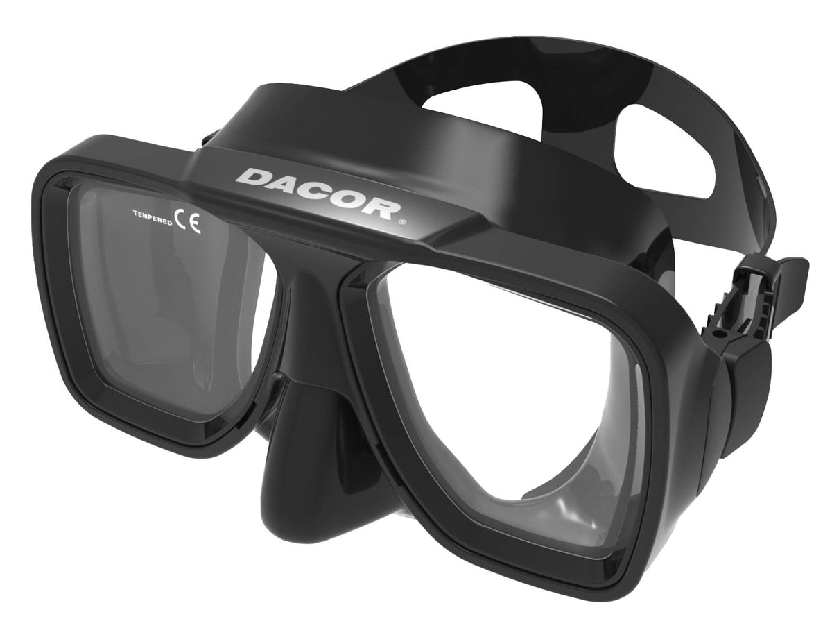 Dacor Mariner 2 Diving Mask, Black - front view