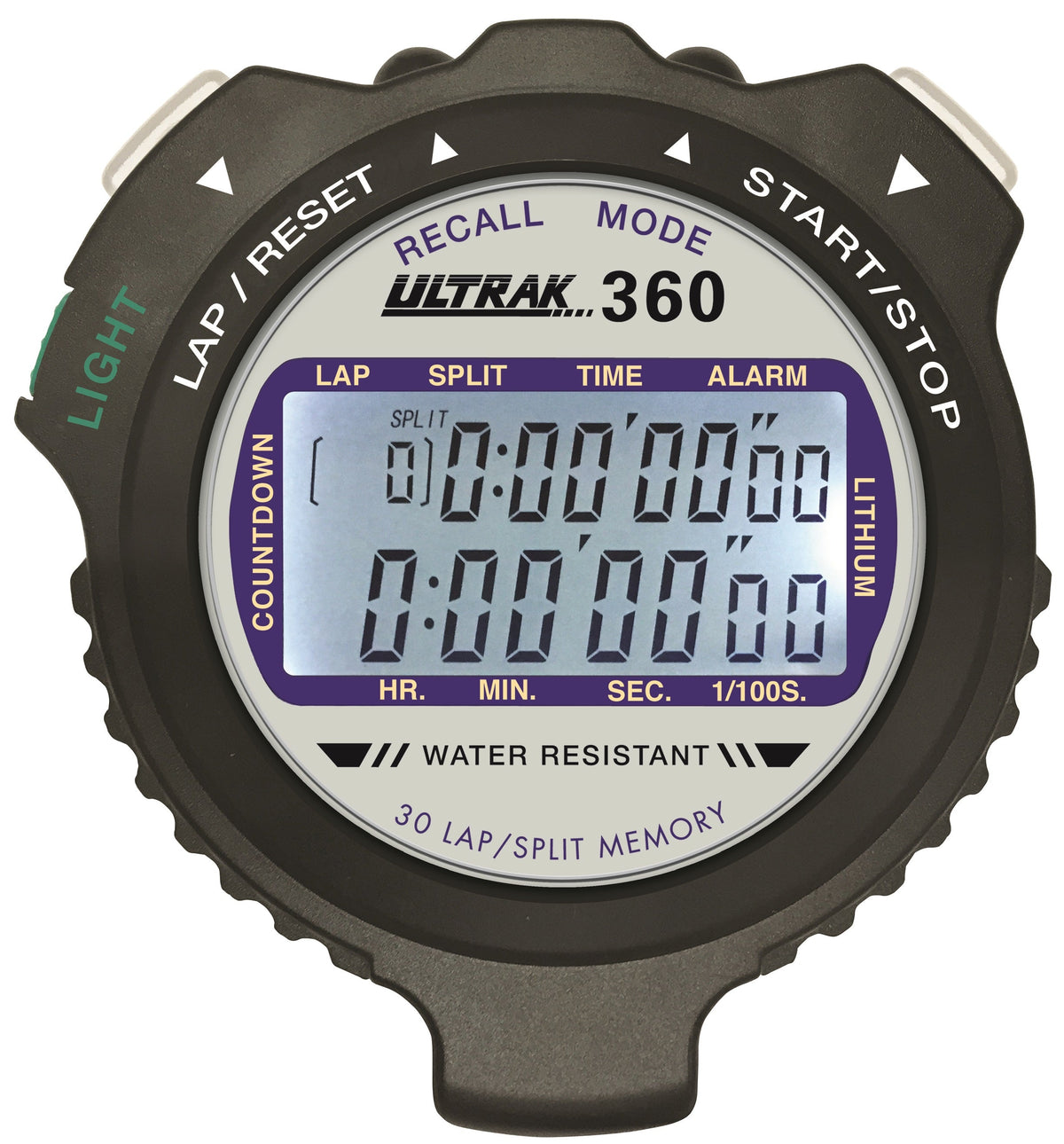 Ultrak #360 LED Backlight 30 Memory Stopwatch - product view