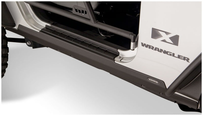 Bushwacker 07-18 Jeep Wrangler Trail Armor Rocker Panel and Sill Plate Cover - Black - View 3