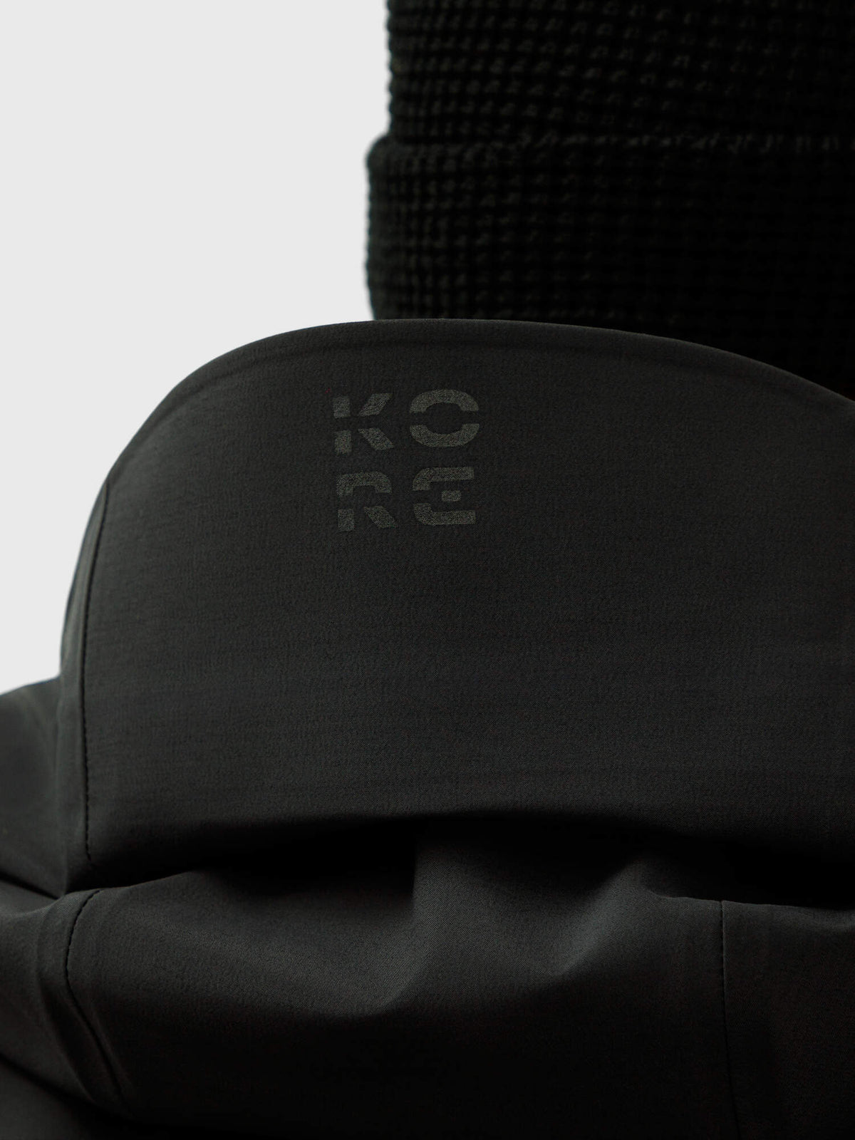 HEAD KORE Freeride Ski Jacket Mens in Black/Marsh Green - hood detail