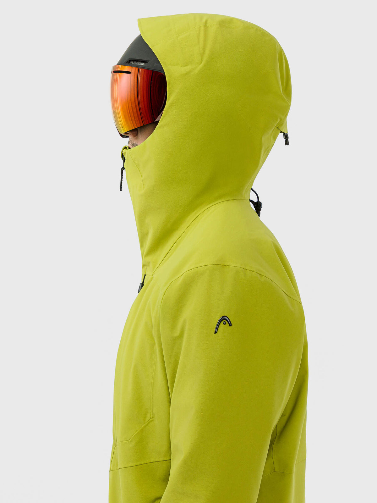 HEAD KORE NORDIC Insulated Ski Jacket Mens in Marsh Green - hood detail