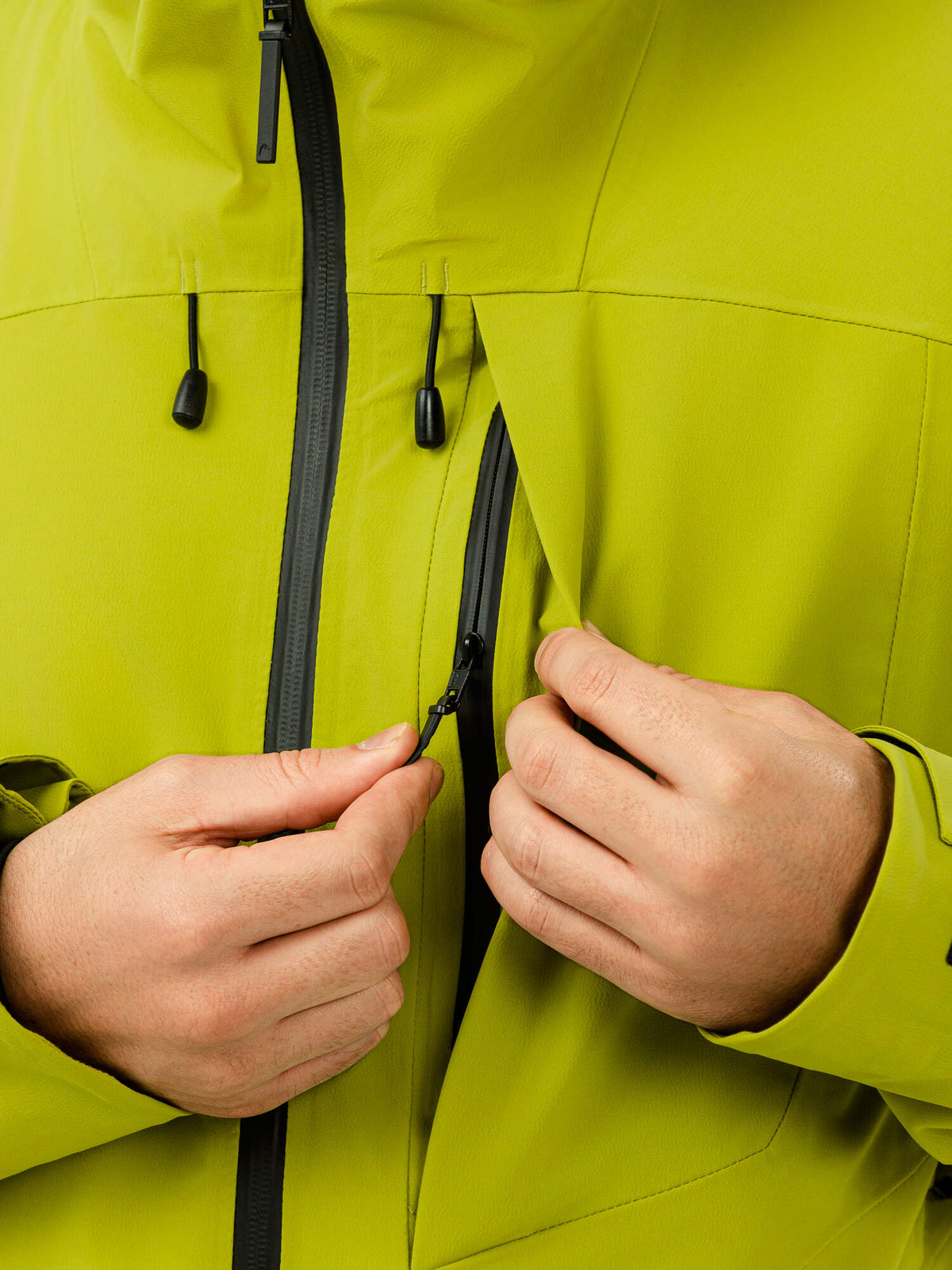 HEAD KORE NORDIC Insulated Ski Jacket Mens in Marsh Green - chest pocket detail
