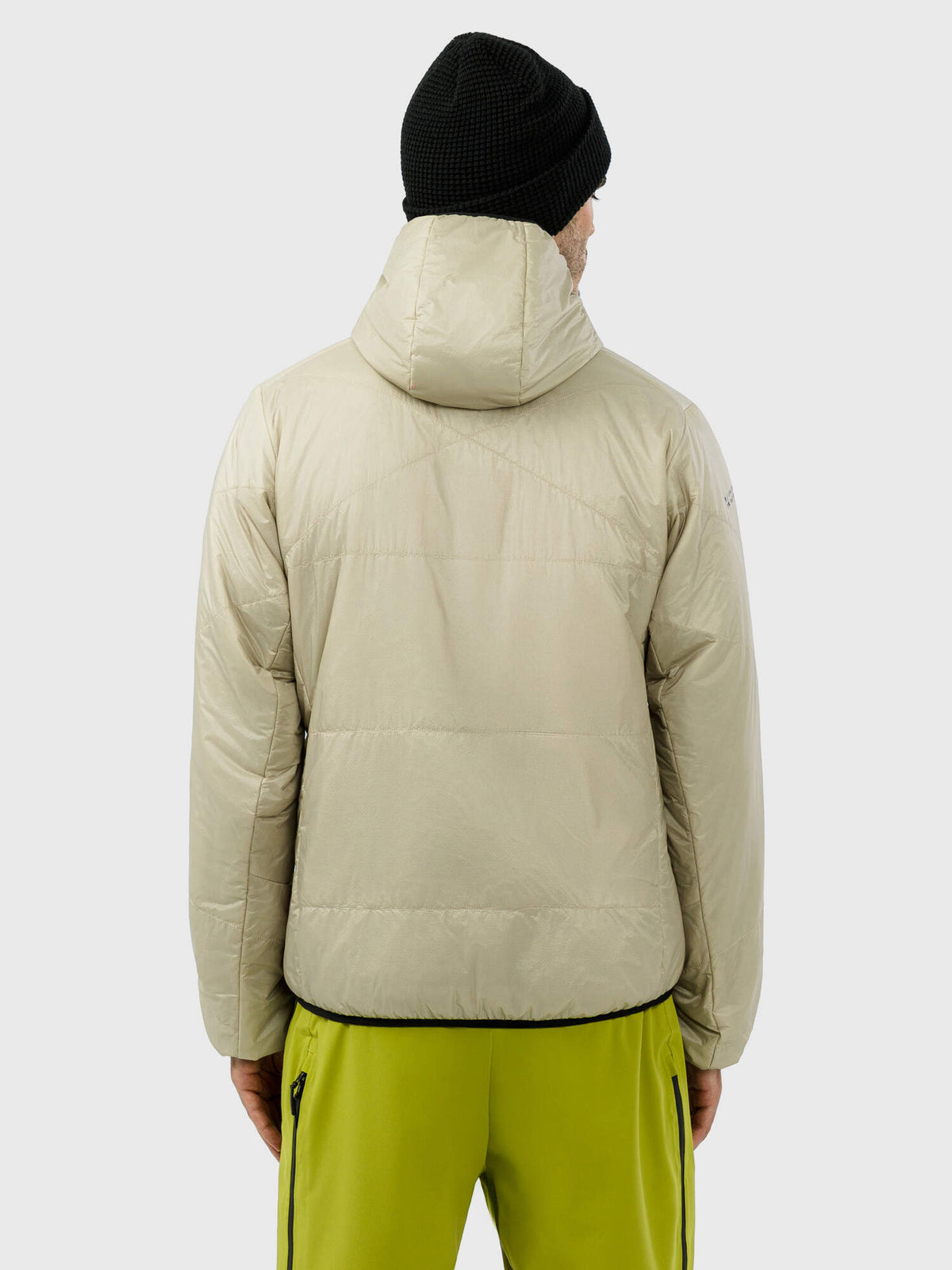 HEAD KORE Lightweight Insulated Jacket Mens, Cream in Cream - back view on model
